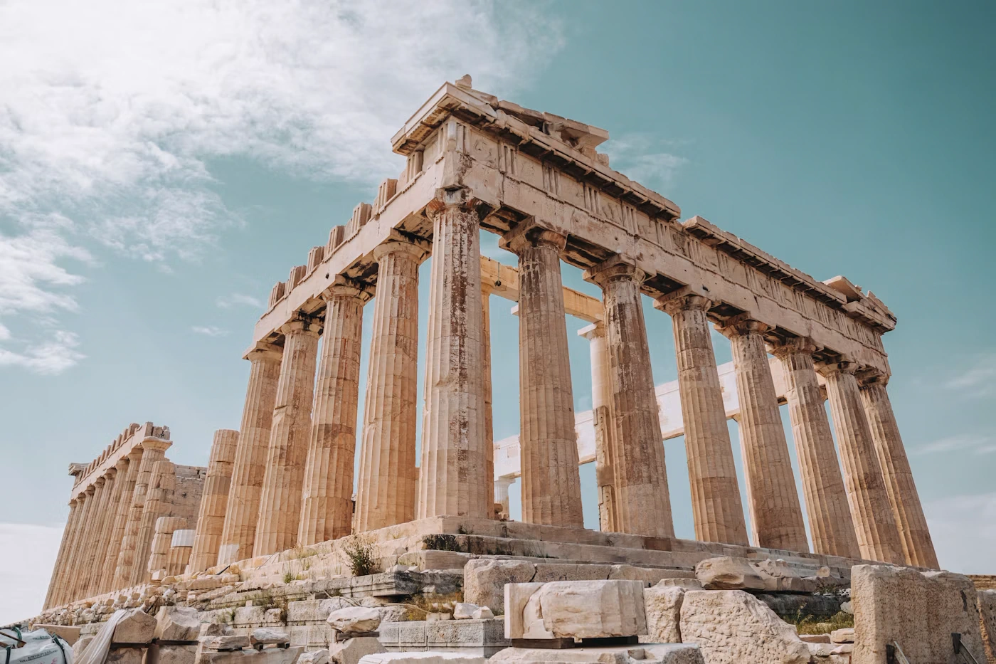 The Acropolis of Athens rising above the city in golden light